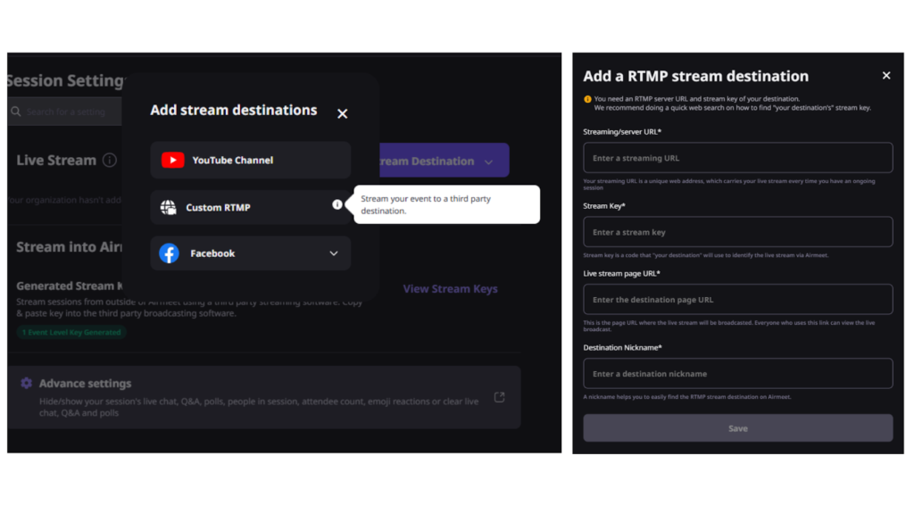 streaming destination